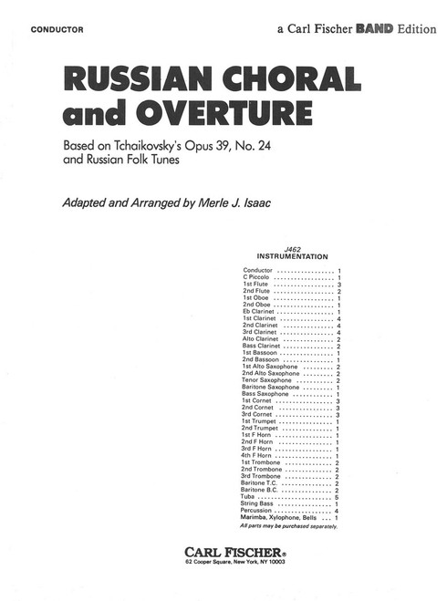 Russian Choral and Overture [CF:J462S]
