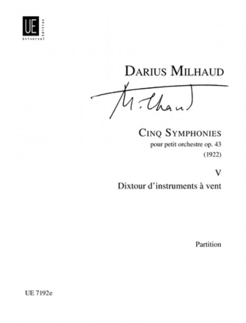 Milhaud, Symphony No.5 [CF:UE007192E]