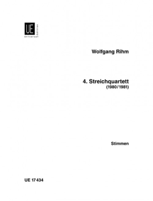 Rihm, String Quartet No.4 [CF:UE017434]