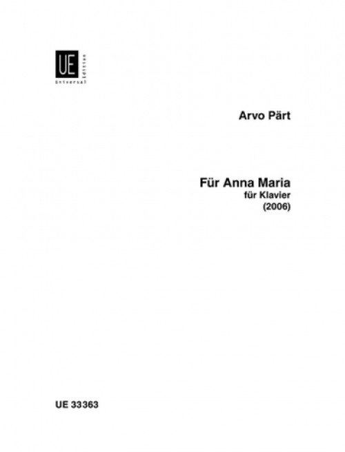 Part, Für Anna Maria [CF:UE033363]