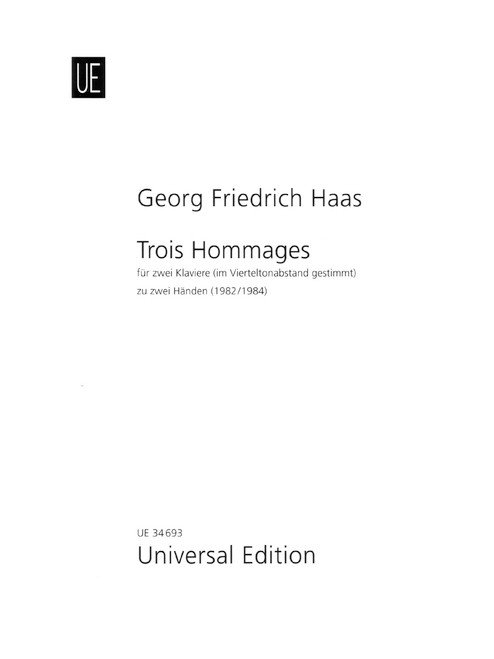 Haas, Trois Hommages [CF:UE034693]