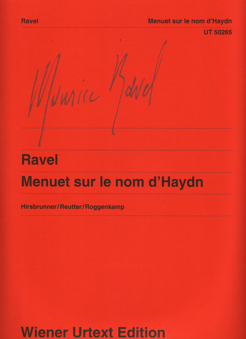 Ravel, Menuet Sur Le Nom D'Haydn [CF:UT050265]