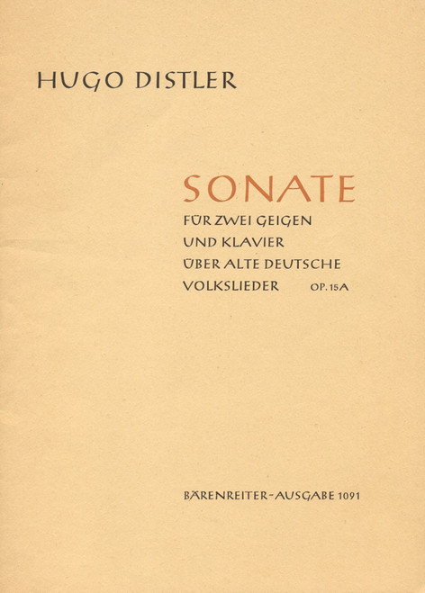 Distler, Sonate über alte deutsche Volkslieder [Bar:BA1091]