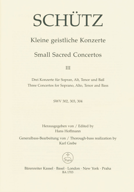 Small Sacred Concertos, Volume 3 [Bar:BA1703]