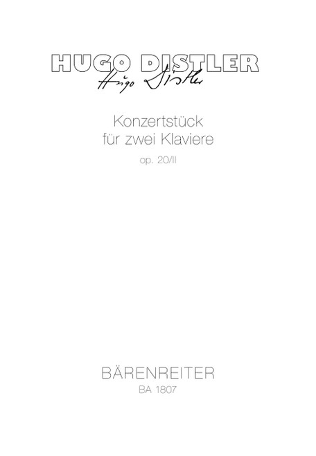 Konzertstück für zwei Klaviere op. 20/2 (1940) [Bar:BA1807]