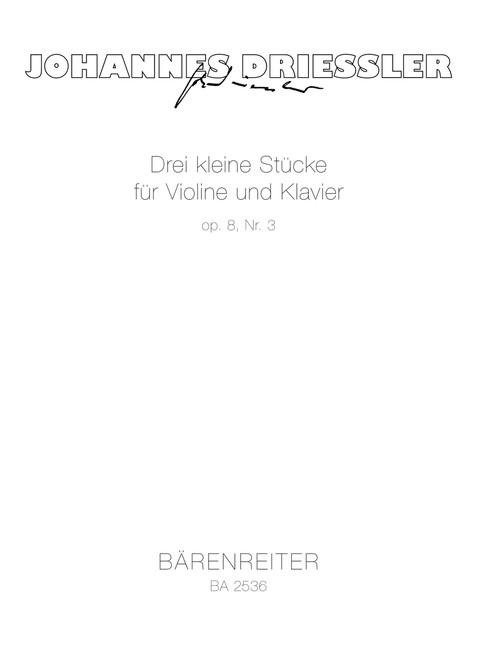 Drei kleine Stücke für Violine und Klavier op. 8/3 (1948) [Bar:BA2536]