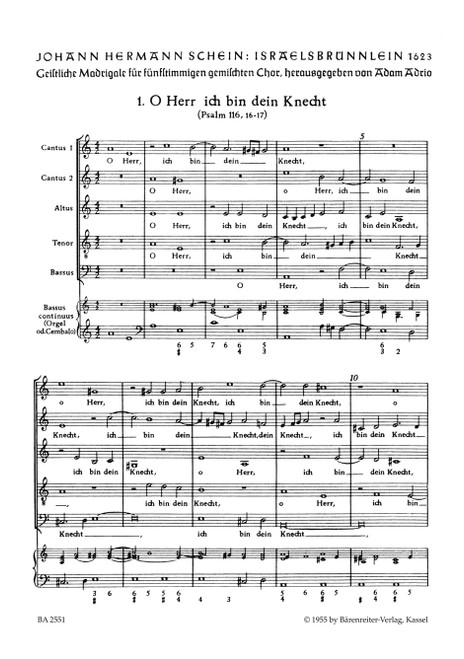 O Herr, ich bin dein Knecht no. 1 [Bar:BA2551]
