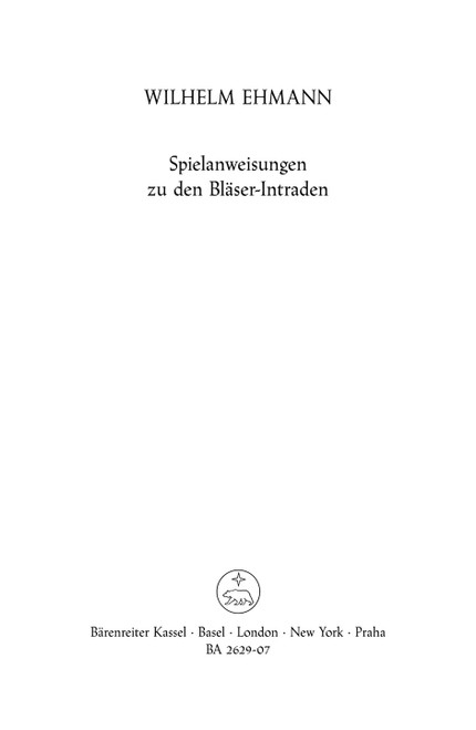 Bläser-Intraden zum Wochenlied (1951/1955) [Bar:BA2629-07]