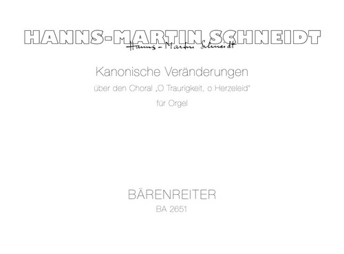 Kanonische Veränderungen über "O Traurigkeit, o Herzeleid" (1951) [Bar:BA2651]