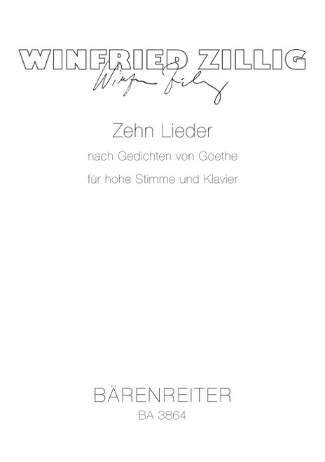 Zehn Lieder für hohe Stimme und Klavier (1959) [Bar:BA3864]
