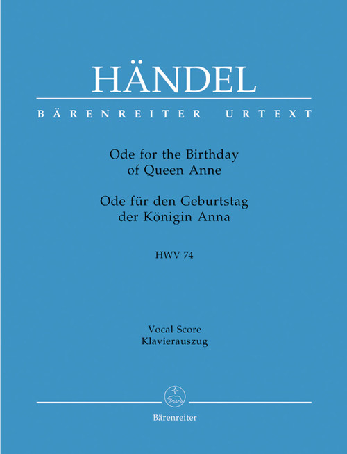 Ode for the Birthday of Queen Anne HWV 74 [Bar:BA4007-90]