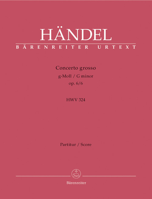 Concerto grosso in G minor op. 6/6 HWV 324 [Bar:BA4214]