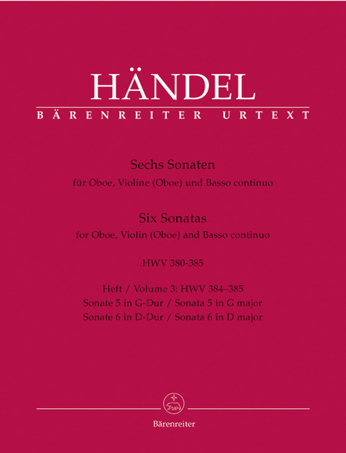 Sechs Sonaten für Oboe, Violine (Oboe) und Basso continuo [Bar:BA4253]