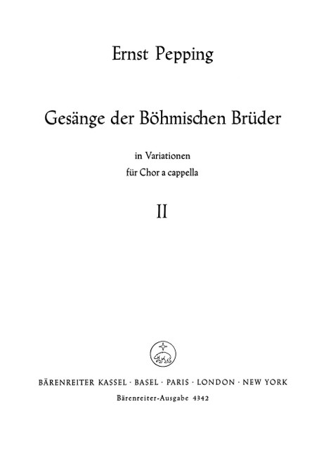 Gesänge der Böhmischen Brüder in Variationen, Heft 2 (1963) [Bar:BA4342]