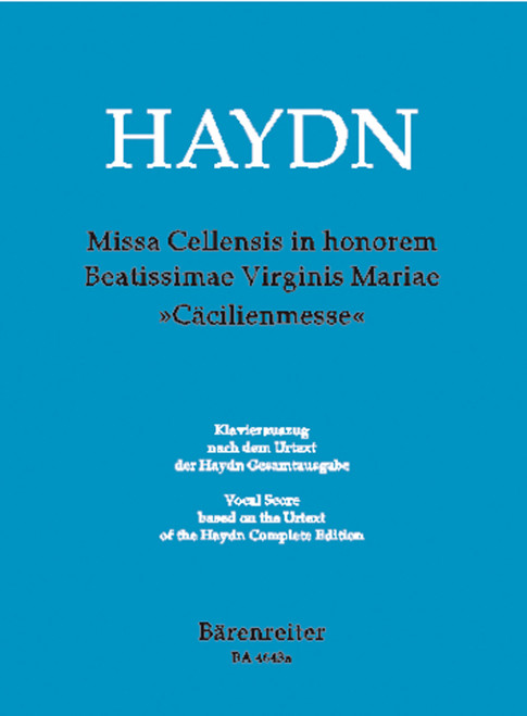 Haydn, Missa Cellensis in honorem Beatissimae Virginis Mariae [Bar:BA4643-90]