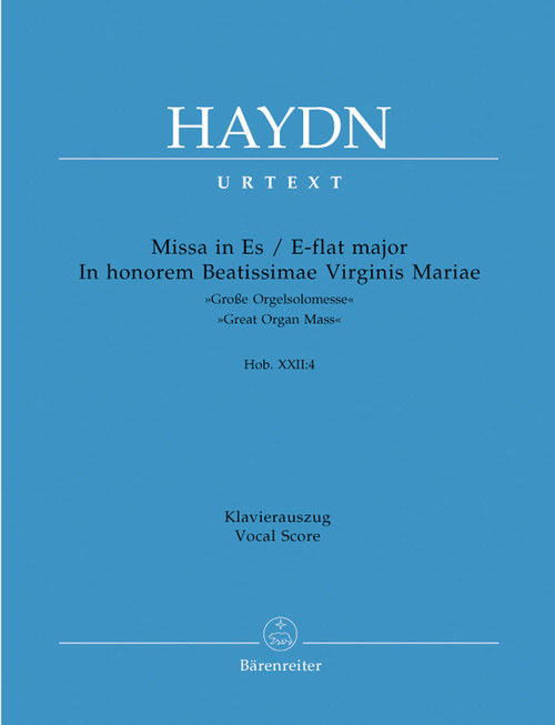 Missa in honorem Beatissimae Virginis Mariae in E-flat major Hob. XXII:4 "Great Organ Mass" [Bar:BA4646-90]