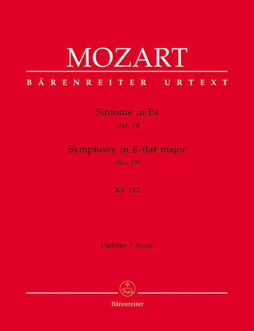Mozart, Symphony No. 19 E flat major KV 132 [Bar:BA4716]