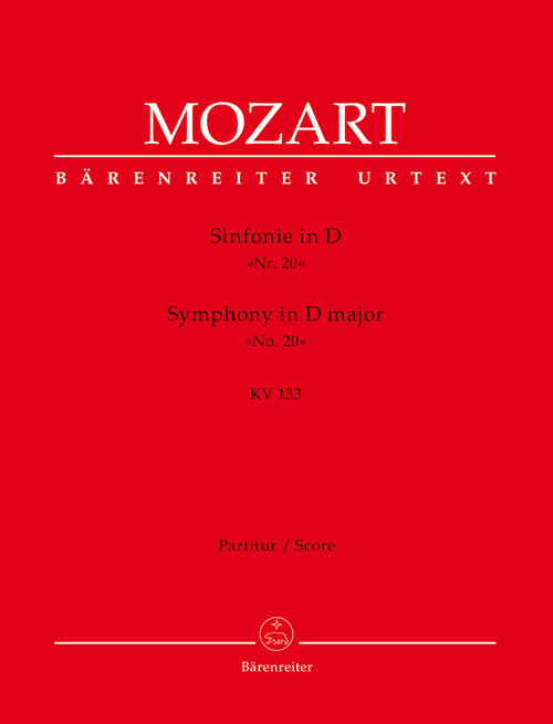 Symphony no. 20 in D major K. 133 [Bar:BA4717]
