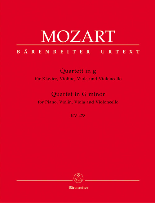 Quartet for Piano, Violin, Viola and Violoncello in G minor K. 478 [Bar:BA4728]