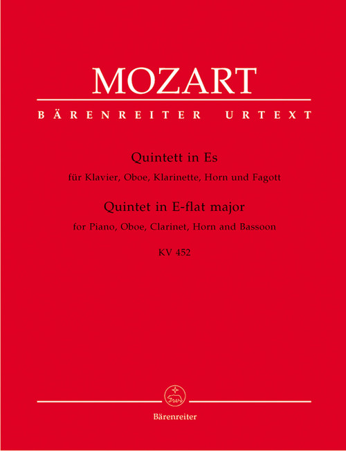 Quintet for Piano, Oboe, Clarinet, Horn and Bassoon in E-flat major K. 452 [Bar:BA4730]