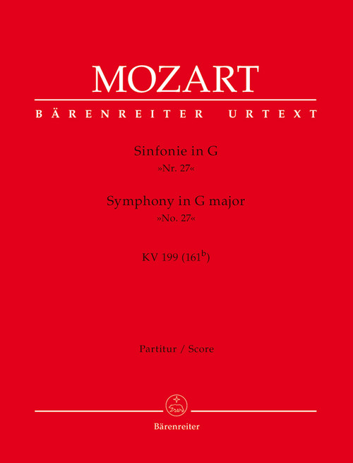 Symphony no. 27 in G major K. 199 (161b) [Bar:BA4745]