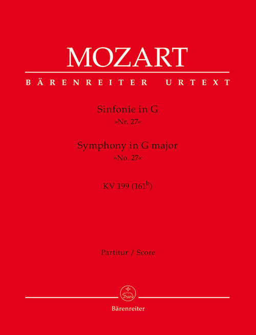 Mozart, Symphony No. 27 G major KV 199 (161b) [Bar:BA4745]