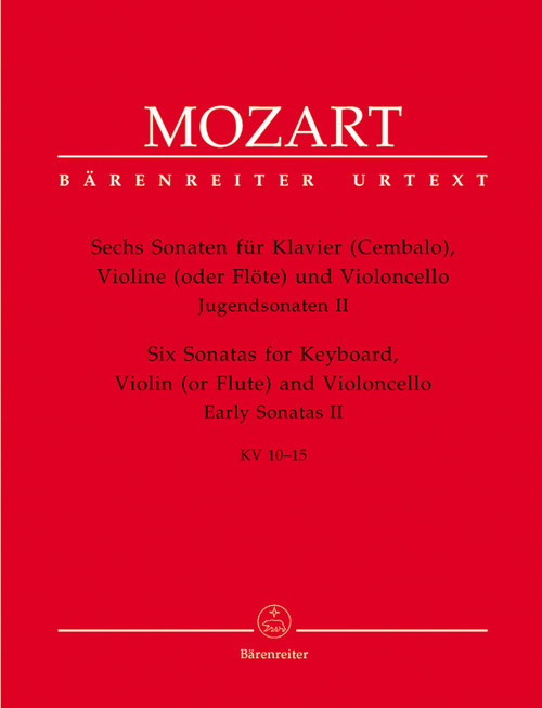Mozart, Sechs Sonaten for Piano (Harpsichord), Violin (Flute) and Violoncello [Bar:BA4756]