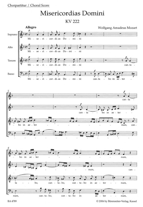 Misericordias Domini K. 222 (205a) [Bar:BA4789-91]