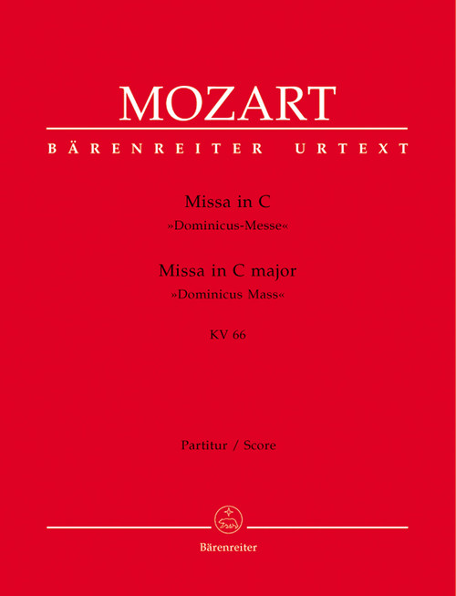 Missa in C major K. 66 "Dominicus Mass" [Bar:BA4791]