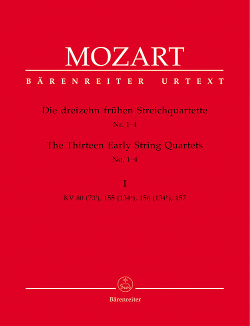 The Thirteen Early String Quartets, Volume I K. 80, 155, 156, 157 [Bar:BA4847]