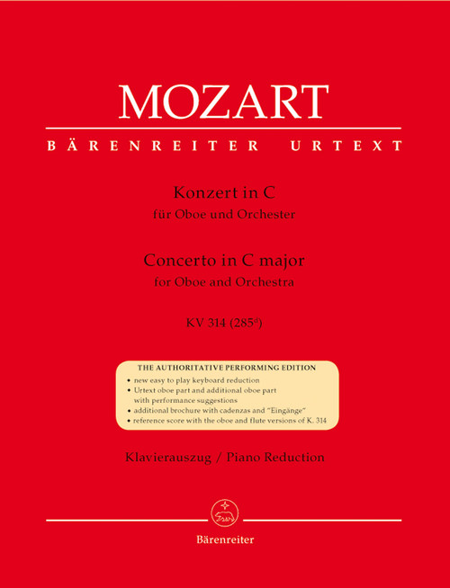 Concerto for Oboe and Orchestra in C major K. 314 (285d) [Bar:BA4856-90]