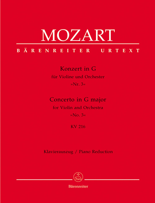 Mozart, Concerto for Violin and Orchestra no. 3 G major K. 216 [Bar:BA4865-90]