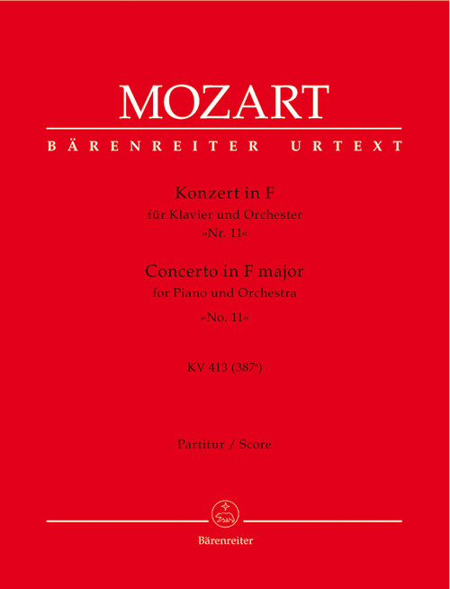 Concerto for Piano and Orchestra no. 11 in F major K. 413(387a) [Bar:BA4874]