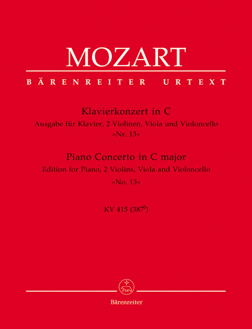 Mozart, Concerto No. 13 C major KV 415 [Bar:BA4879]