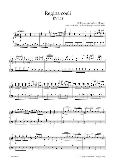 Regina coeli in C major K. 108 (74d) [Bar:BA4886-90]