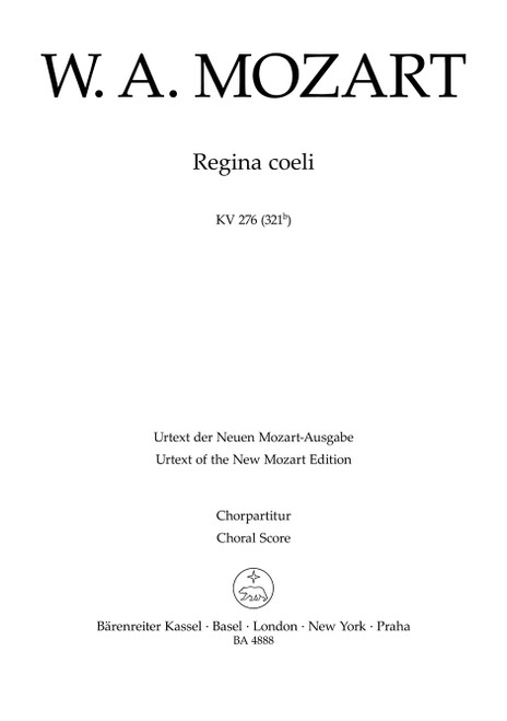 Regina coeli in C major K. 276 (321b) [Bar:BA4888-91]