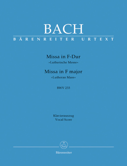 Bach, J.S. - Mass in F major BWV 233 'Lutheran Mass 1'[Bar:BA5182-90]