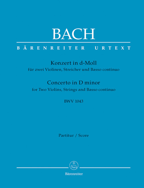 Concerto for two Violins, Strings and Basso continuo in D minor BWV 1043 [Bar:BA5188]
