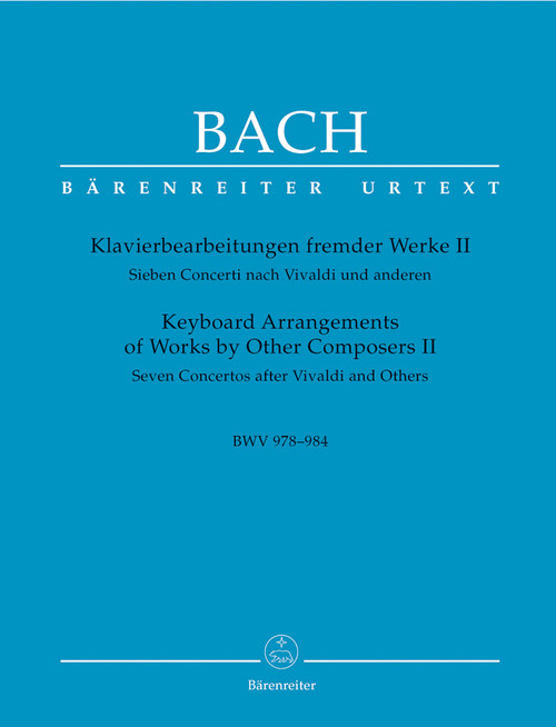 Keyboard Arrangements of Works by Other Composers II BWV 978-984 [Bar:BA5222]