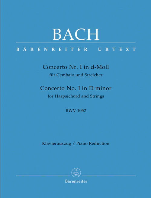 Bach, J.S. - Concerto for Harpsichord and Strings No. 1 in d minor (Piano reduction)BWV 1052 [Bar:BA5224-90]