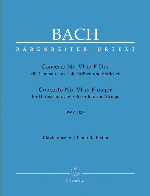 Bach, J.S. - Cembalokonzert VI [Bar:BA5229-90]