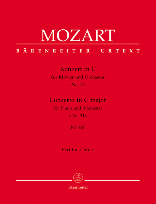Concerto for Piano and Orchestra no. 21 in C major K. 467 [Bar:BA5317]