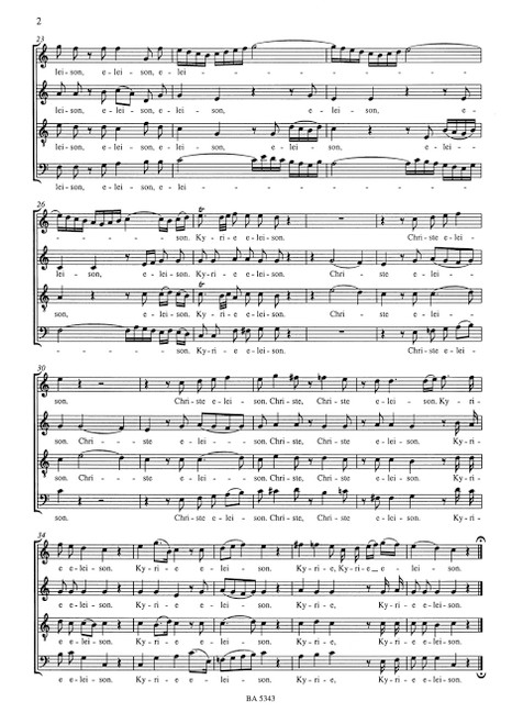 Missa in C major K. 220 (196b) "Sparrow Mass" [Bar:BA5343-91]