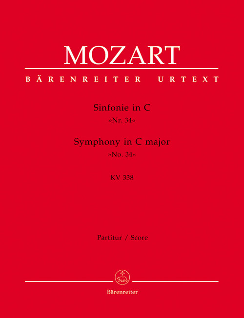 Mozart, Symphony No. 34 C major KV 338 [Bar:BA5353]