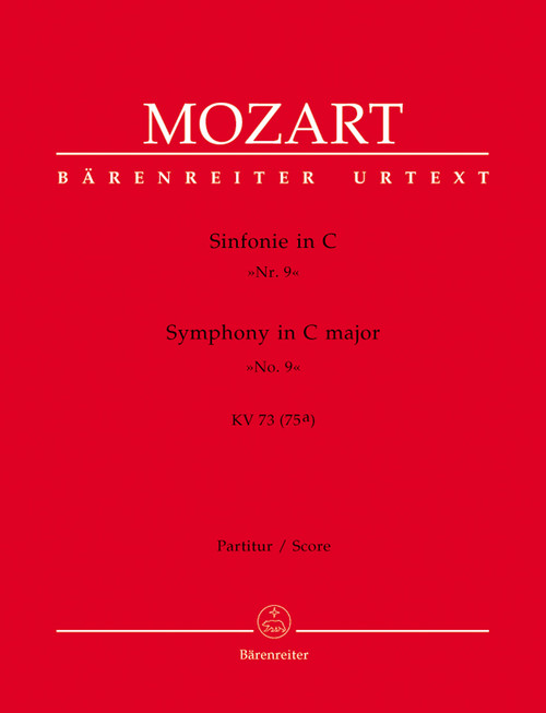 Symphony no. 9 in C major K. 73(75a) [Bar:BA5359]