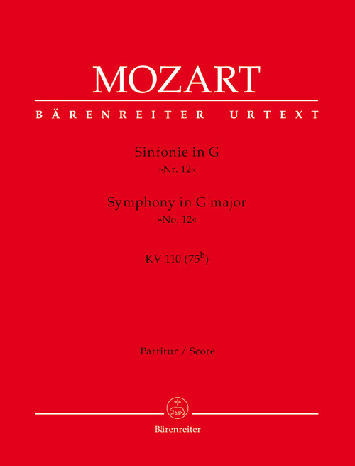 Mozart, Symphony No. 12 G major KV 110(75b) [Bar:BA5363]