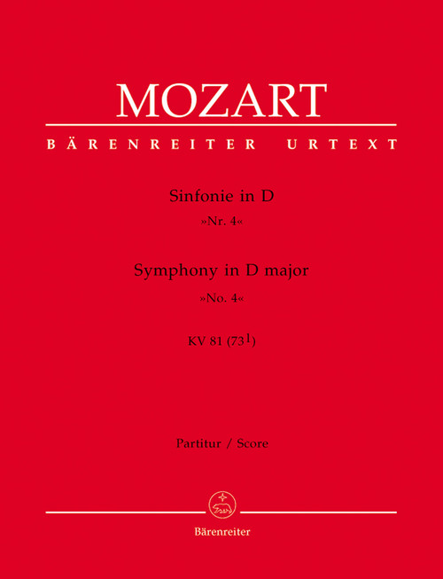 Symphony in D major K. 81(73l) [Bar:BA5367]