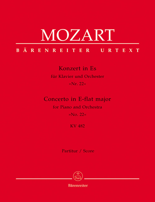 Mozart, Concerto for Piano and Orchestra No. 22 E flat major KV 482 [Bar:BA5387]