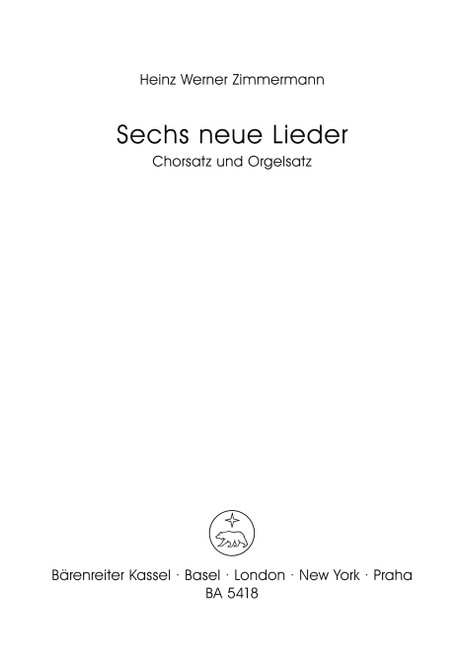Sechs neue Lieder (1959–1968) [Bar:BA5418]