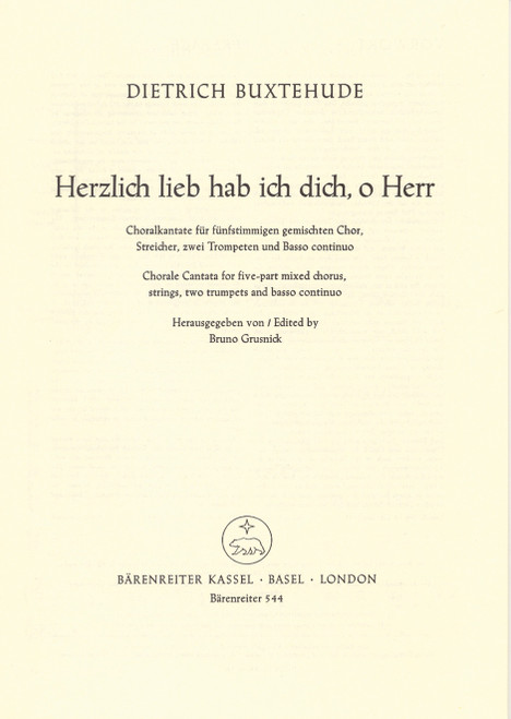 Herzlich lieb hab ich dich, o Herr BuxWV 41 [Bar:BA544]